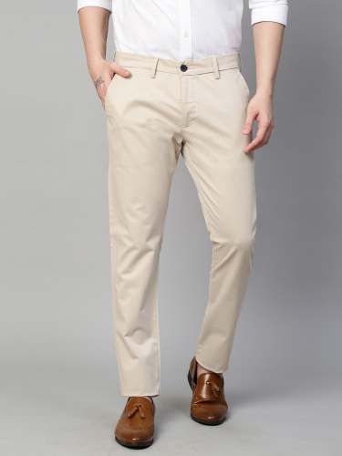 Men Rich Look Slim Fit Cotton Lycra Trouser by Grapes Fabrics Pvt Ltd