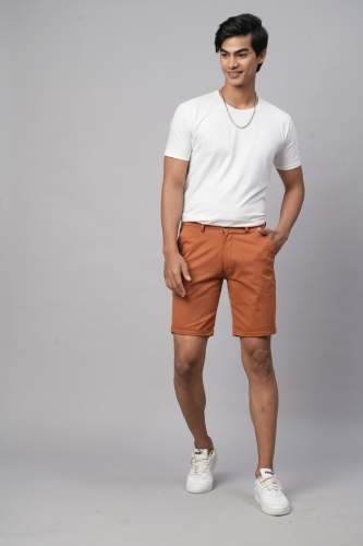 Mens Stylish Club Slim Fit Cotton Twill Shorts