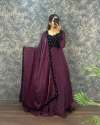 Fendy Silk 9000 Velvet Sequence Work Gown With Dupatta thumb 1