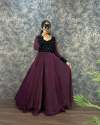 Fendy Silk 9000 Velvet Sequence Work Gown With Dupatta thumb 5