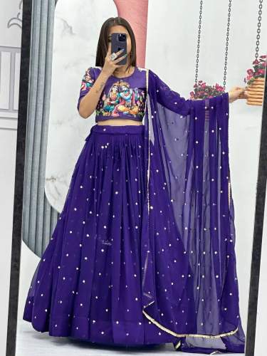 Kalamkari Print Real Handwork Lehenga Choli Dupatta