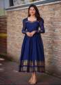 Lichi Silk Jacquard Weaving Lace Border Gown thumb 5