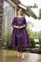 Mal Chanderi Embroidery Kurti Purple Wholesale - Retailers & Boutiques(230)