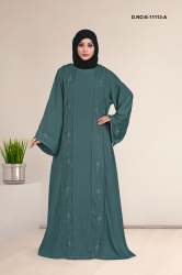 Elegant Embroidered Panel Abaya