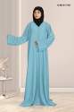 Elegant Sky Blue Embroidered Abaya 