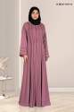 Mauve Zigzag Abaya