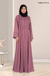Mauve Zigzag Abaya