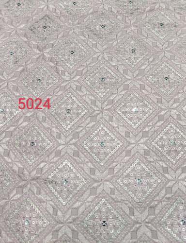 Diamond Shape Embroidery Work Fabric