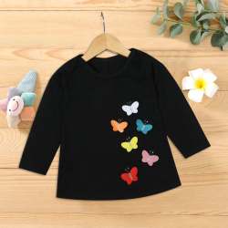 Black kids Butterfly shirt/frock/top