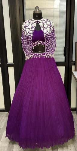 Mani Fashion Designer Lehenga Choli with Hand Work Cape 