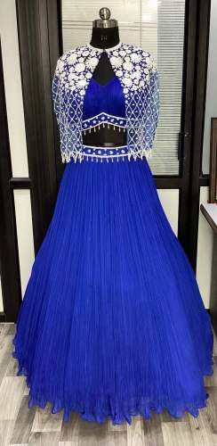 Designer Lehenga Choli with Hand Work Cape Manufacturer