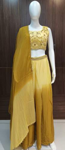 Ladies Top Palazzo Set Designer Ethnic Wear Manufacturing