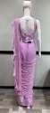 Lavender Pink Pre Draped Ready To Wear Saree Ethic Saree Manufacturer thumb 2