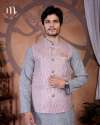 Men's Ethnic Wear Blush Cream Designer Ethnic Nehru Jacket