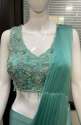 Sea Green Pre Draped Ready To Wear Saree Ethnic Designer Saree Manufacturer thumb 1