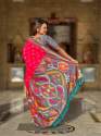Exclucive Pure Silk Saree With Ikkat And Patola Weaving thumb 8