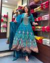 NEW RAJASTHANI FULL ANARKALI LATKAN LACE ROUND SET thumb 1
