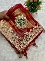 Original Bandhani With Gota Pati Hand Work Saree thumb 2