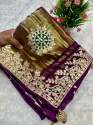 Original Bandhani With Gota Pati Hand Work Saree thumb 4