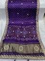 Original Bandhani With Gota Pati Hand Work Saree thumb 8