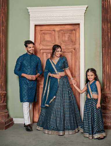 Popular Rama Queen Lehenga Choli For Adult and Kids and Kurta Set 