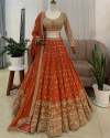 Premium Designer Orange Lehenga  