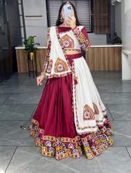 Premium Ethnic Women Pure Rayon Cotton Lehenga Sets