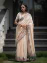 Premium Quality Linen Digital Print Saree thumb 1