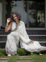 Premium Quality Linen Digital Print Saree thumb 9