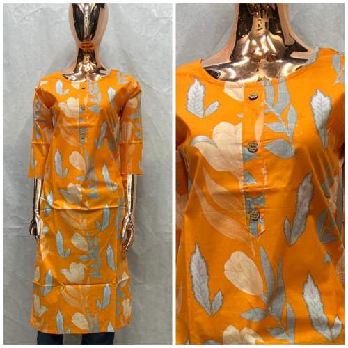 flower printed cotton kurti 