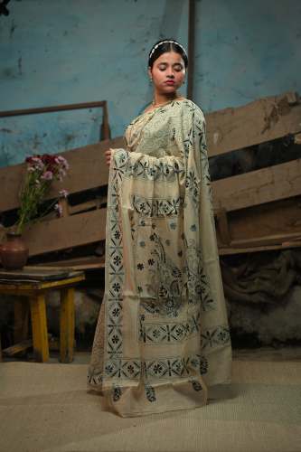 handloom hand stiching saree