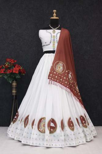 vc 298 cotton lehenga  by vyana collection