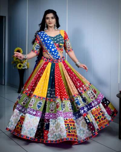 vc291 cooton lehenga by vyana collection