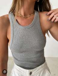 Cotton Ladies Sleeveless Tank Top