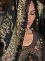 Black Women Silk Blend Kurta Pant Dupatta Set thumb 3
