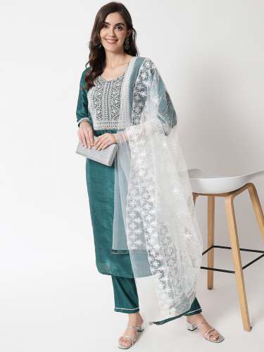 Casual wear top bottom dupatta set manufacturer