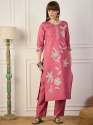 Embroidery Silk Straight Kurta With Trousers & Dupatta Sets thumb 1
