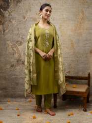 fancy ladies top bottom duppta set manufacturer 