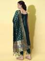 Green Aangan Ethnic Kurta with Trousers & Dupatta Set thumb 2