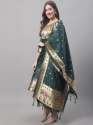 Green Cotton Silk Jacquard Kurta Pant With Banarasi Silk dupatta thumb 2