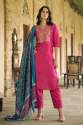Women Kurta and Trousers Pant Set Silk Blend