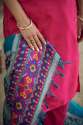 Women Kurta and Trousers Pant Set Silk Blend thumb 3