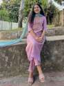 pink ladies fancy top bottom duppta set thumb 1