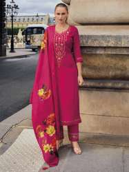 Pink Women Silk Blend Kurta Pant Dupatta Set manufaturer