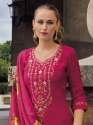 Pink Women Silk Blend Kurta Pant Dupatta Set manufaturer thumb 2