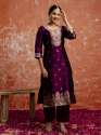 Premium Kurta Set with Bottom and Dupatta Zari Work Comfortable Stylish thumb 3