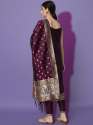 Purple Aangan Ethnic Kurta with Trousers & Dupatta Set thumb 3
