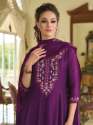purple ladies fancy anarkali suits thumb 1