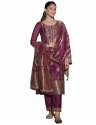 Purple Women Silk Blend Kurta Pant Dupatta  manufaturer thumb 2