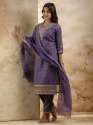 Sanjana Women Kurta and Pant Sets Chanderi Silk Blend